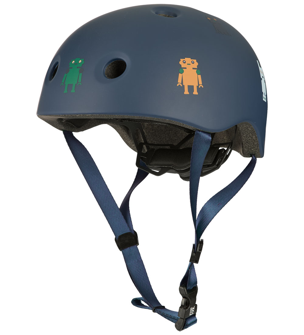 Liewood Bicycle Helmet - Hilary - Robots/Indigo Blue
