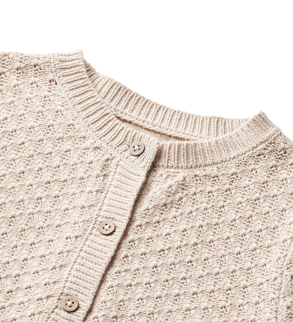 Wheat Cardigan - Strick - Magnella - Offwhite m. Lochmuster