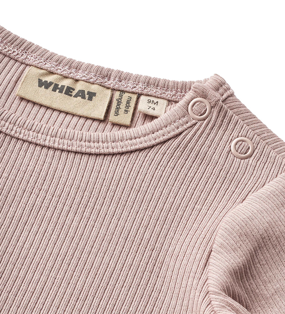 Wheat Bodysuit L/æ - Rib - Berti - Dry Rose