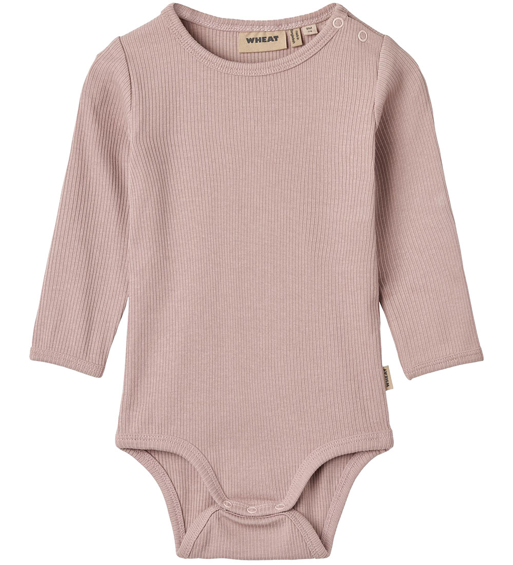 Wheat Bodysuit L/æ - Rib - Berti - Dry Rose
