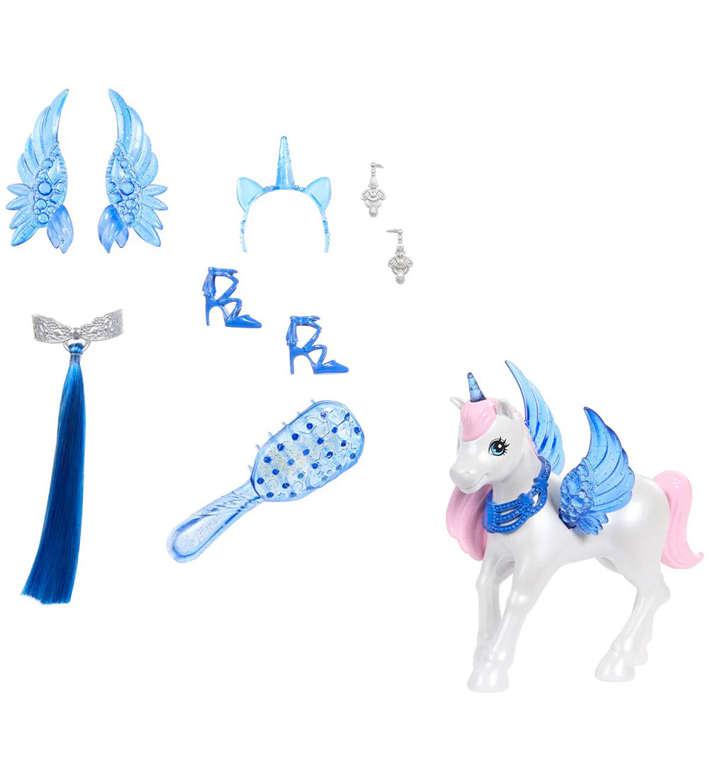 Barbie Docka - 30 cm - Touch Of Magic Sapphire Alicorn Doll