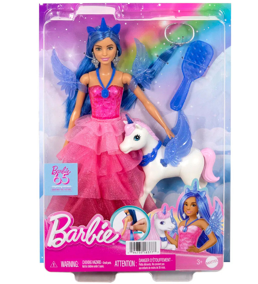 Barbie Docka - 30 cm - Touch Of Magic Sapphire Alicorn Doll