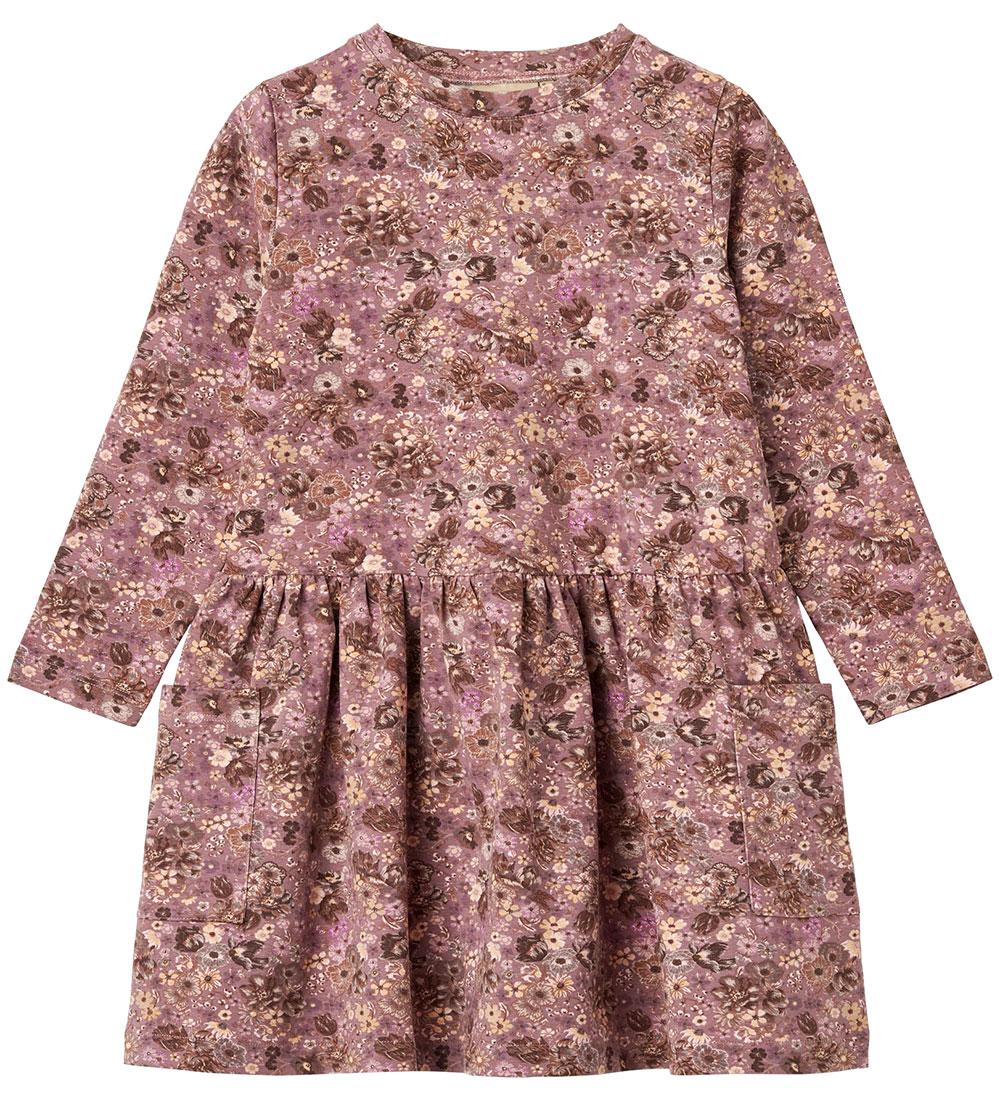Wheat Dress - Bessie - Lavender Flowers