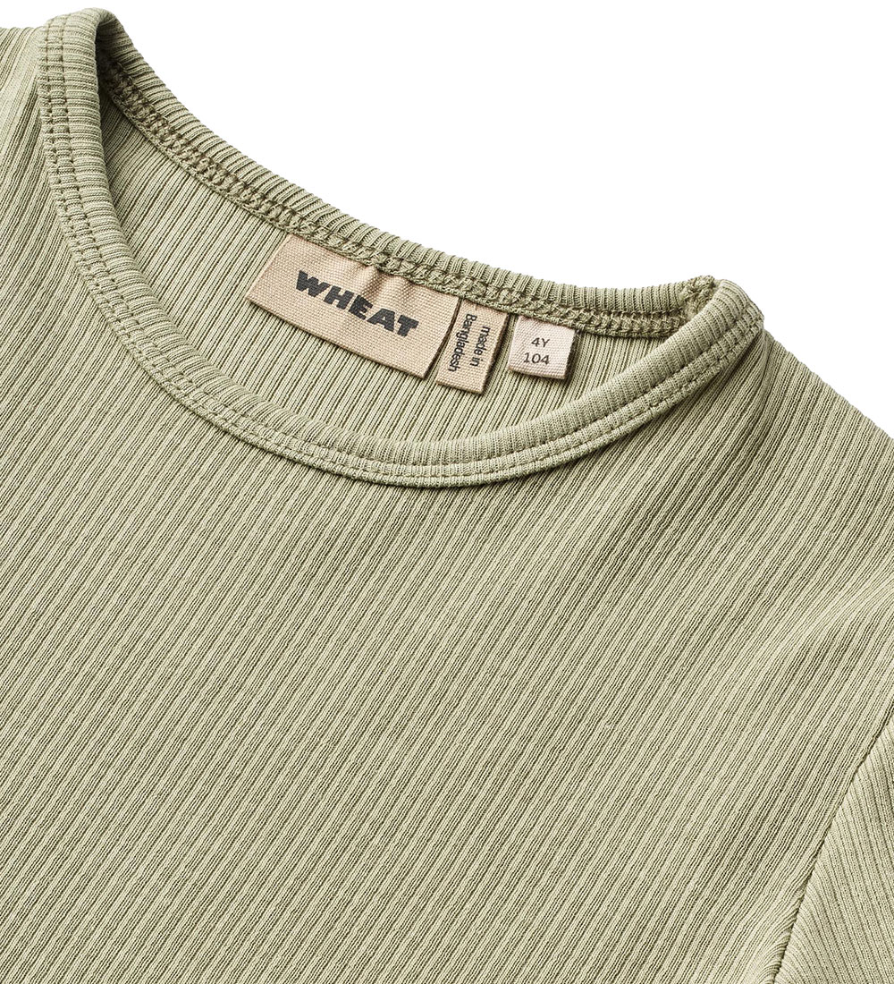 Wheat Blouse - Rib - Rise - Green Tea