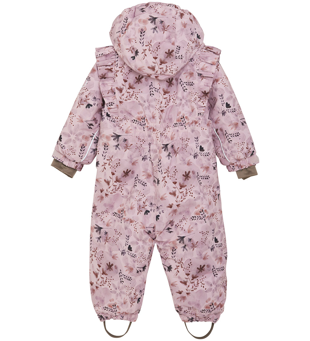 En Fant Snowsuit - Burnished Lilac w. Flowers