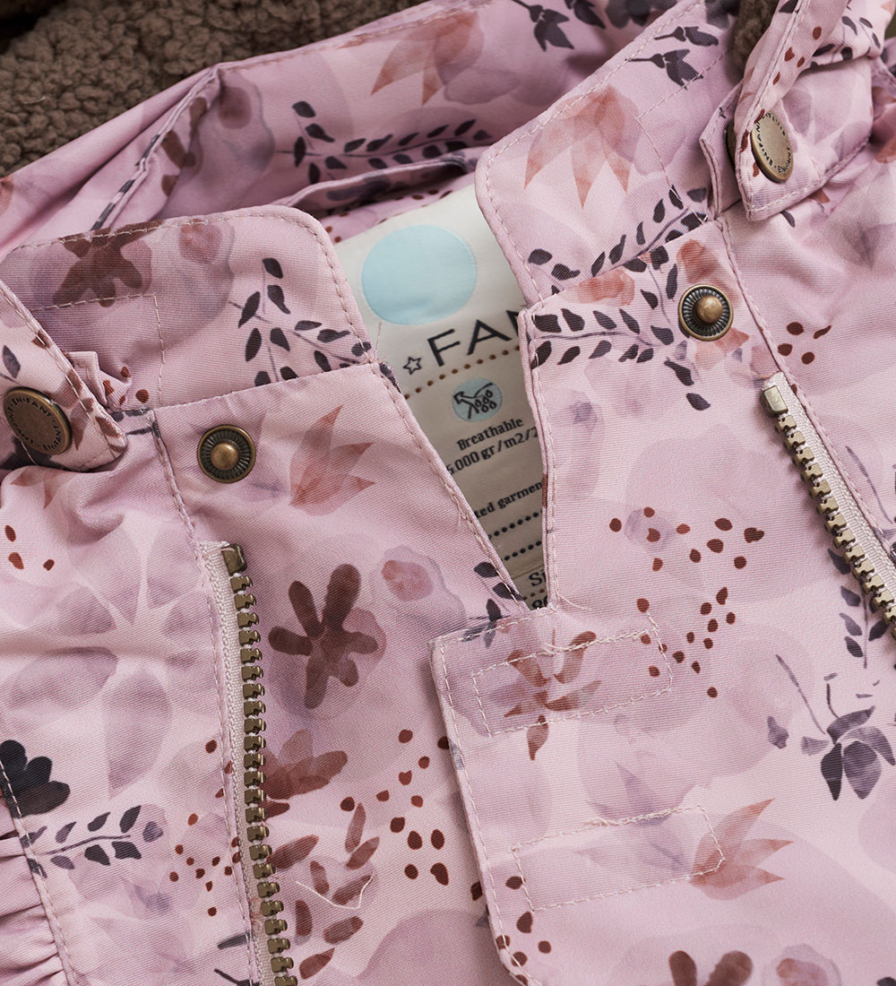 En Fant Snowsuit - Burnished Lilac w. Flowers