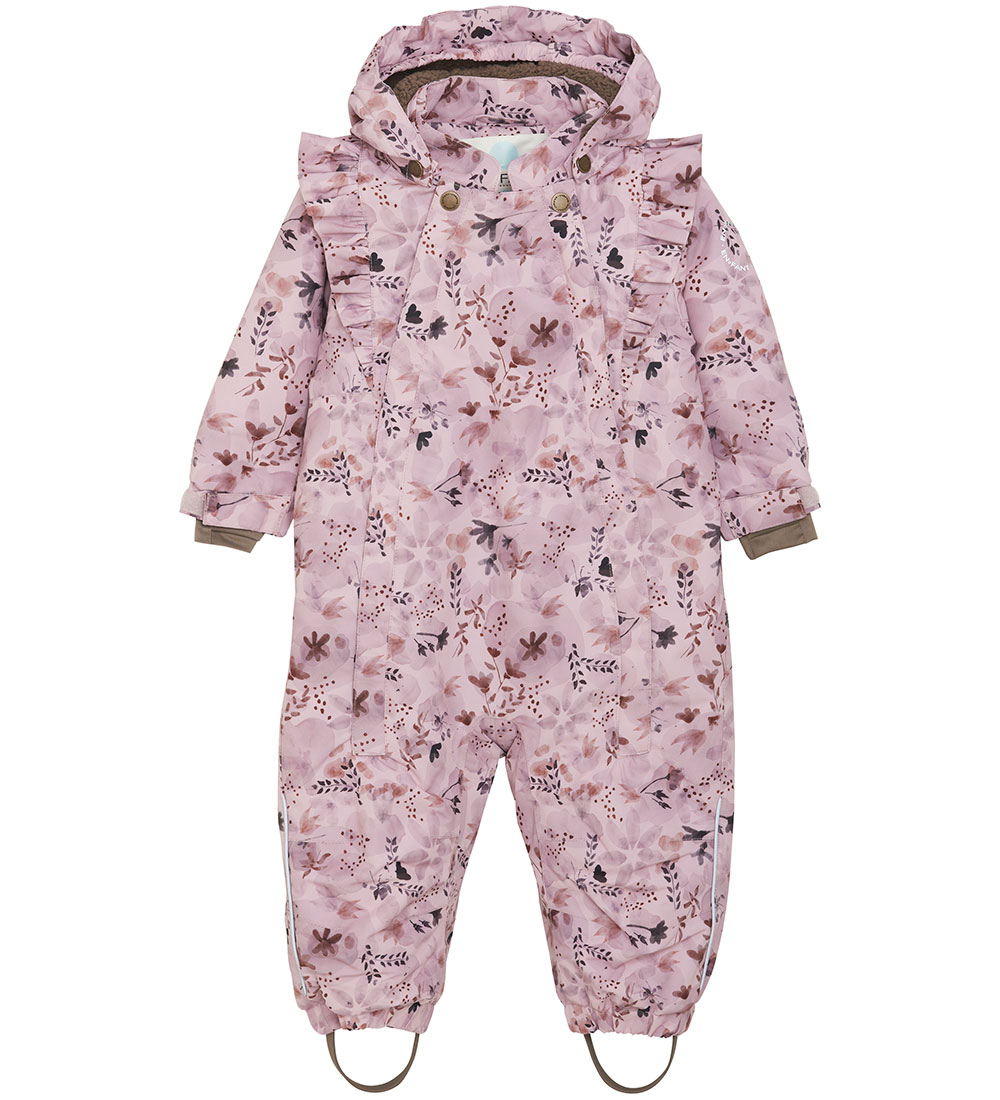 En Fant Snowsuit - Burnished Lilac w. Flowers