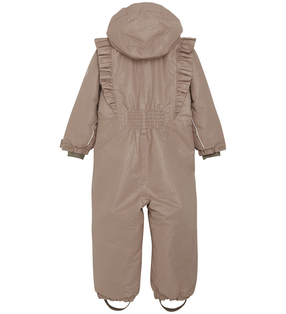 En Fant Snowsuit - Pine Bark w. Gold Dots