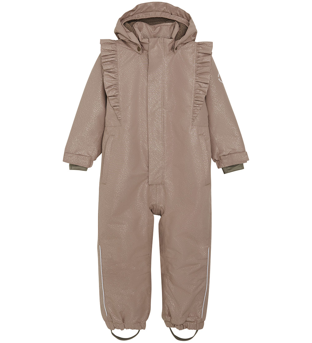 En Fant Snowsuit - Pine Bark w. Gold Dots
