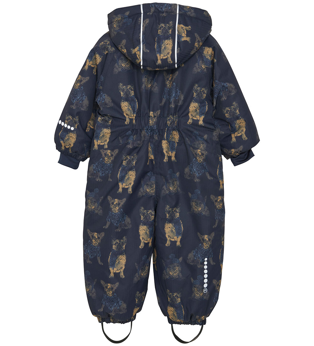 Minymo Schneeanzug - Navy m. Hunde