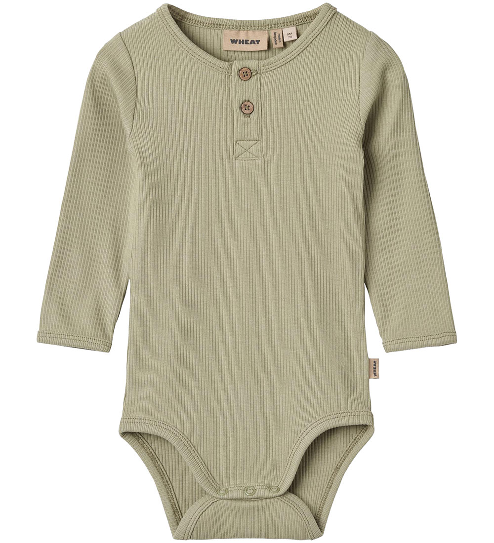 Wheat Bodysuit L/æ - Rib - Benny - Green Tea