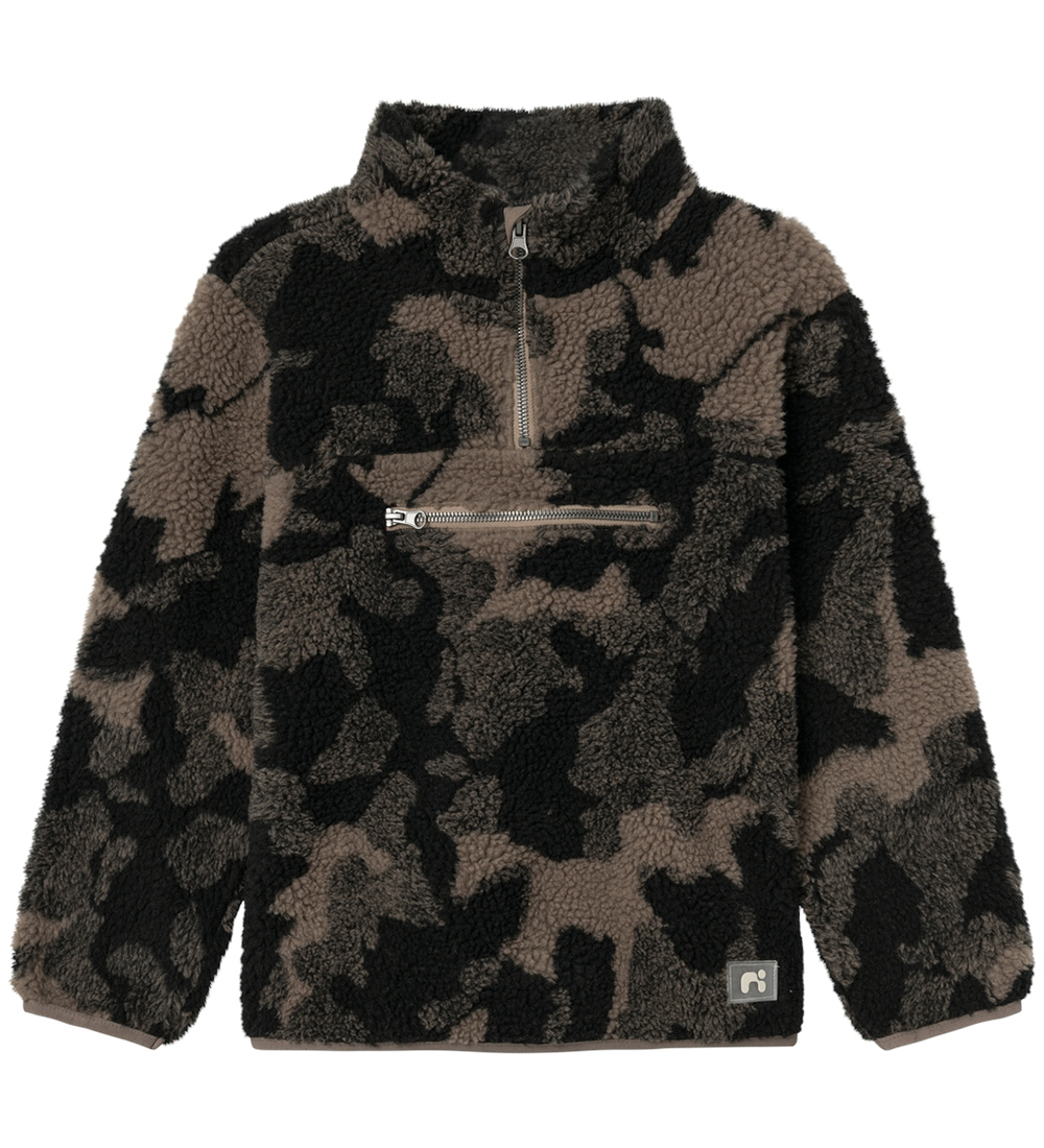 Name It Fleece Jacket - NkmOgule - Black/Leafless Tree