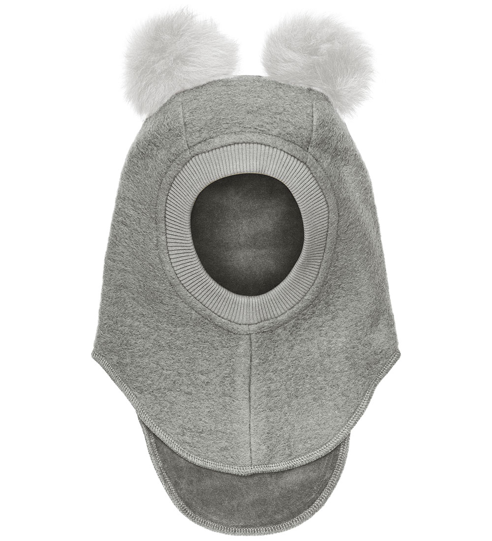 Huttelihut Balaclava - Wool - 2-layer - Medium+ Grey Melange w.
