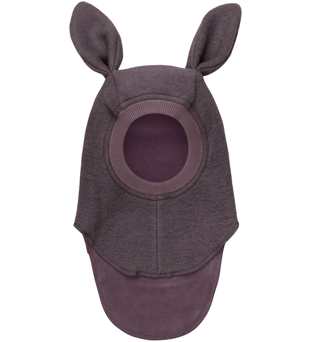 Huttelihut Balaclava - Wool - 2-layer - Raisin w. Ears