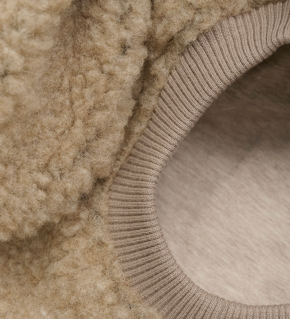Huttelihut Balaclava - Wool - 2-layer - Cobblestone w. Ears