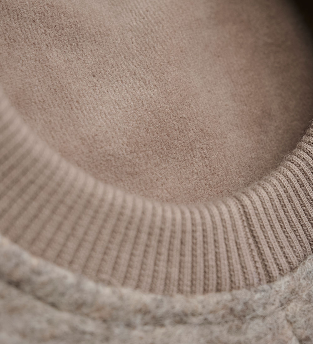 Huttelihut Balaclava - Wool - 2-layer - Camel Melange w. Pom-Pom
