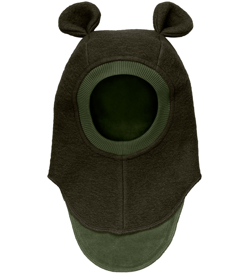 Huttelihut Balaclava - Wool - 2-layer - Raisin w. Ears