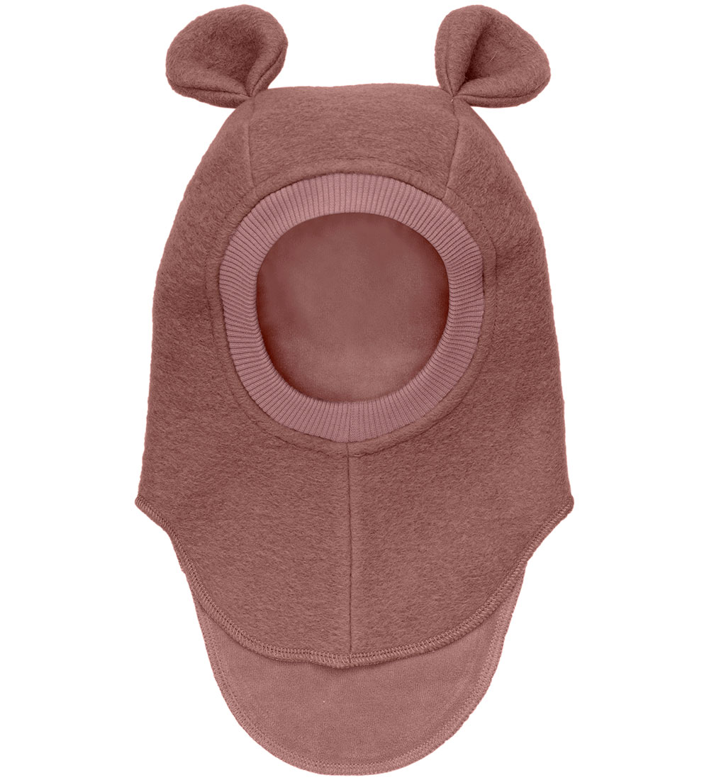 Huttelihut Balaclava - Wool - 2-layer - Withered Rose w. Ears