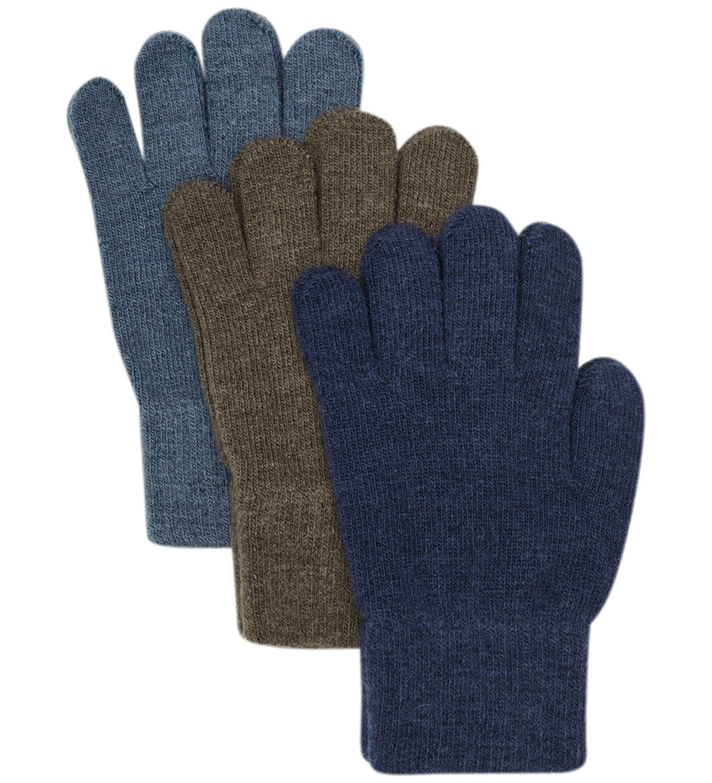 Minymo Gloves - Wool - 3-Pack - Parisian Night