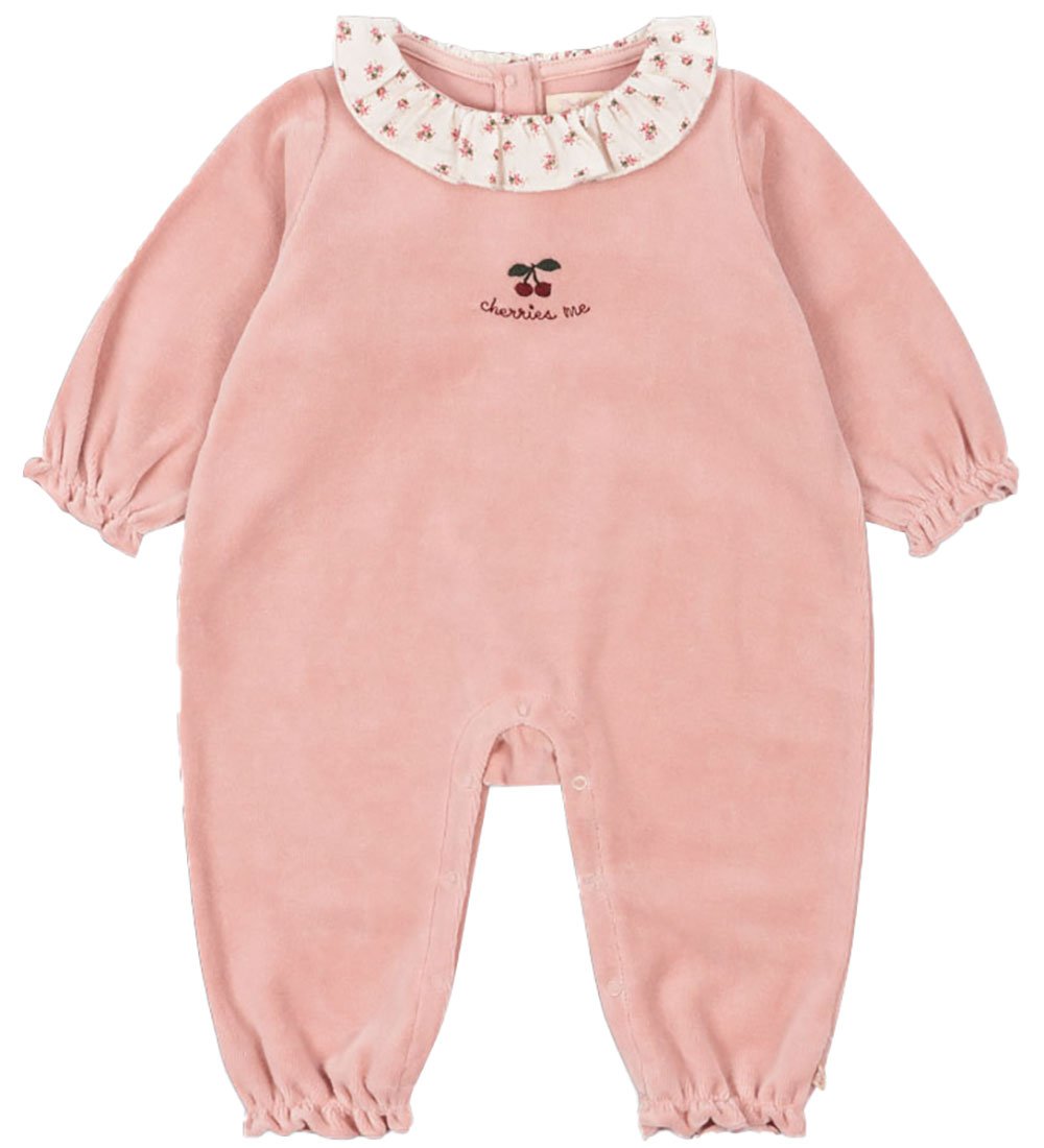 Konges Sløjd Onesie - Miffa Frill - Velour - Mellow Rose