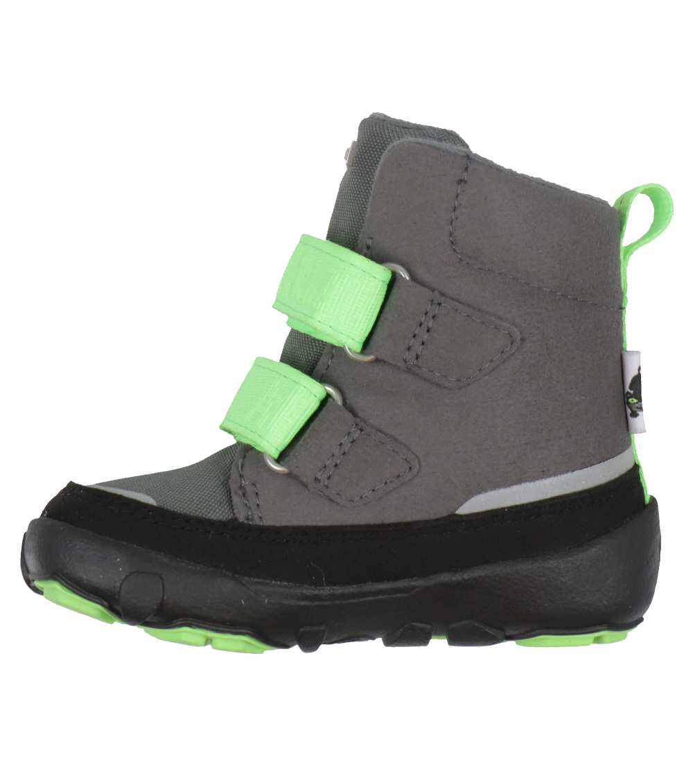 Affenzahn Winter Boots - Tex - Comfy - Grey/Neon Green