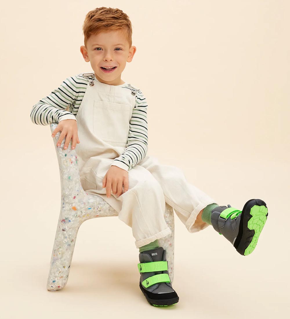 Affenzahn Winter Boots - Tex - Comfy - Grey/Neon Green