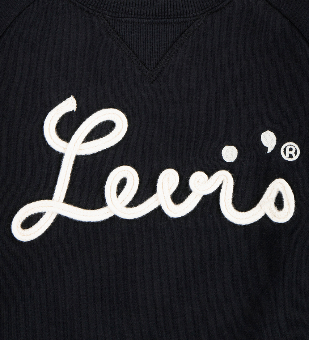 Levis Sweatshirt - Jet Black w. White