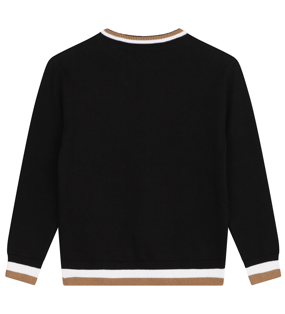 BOSS Blouse - Knitted - Black w. Brown/White