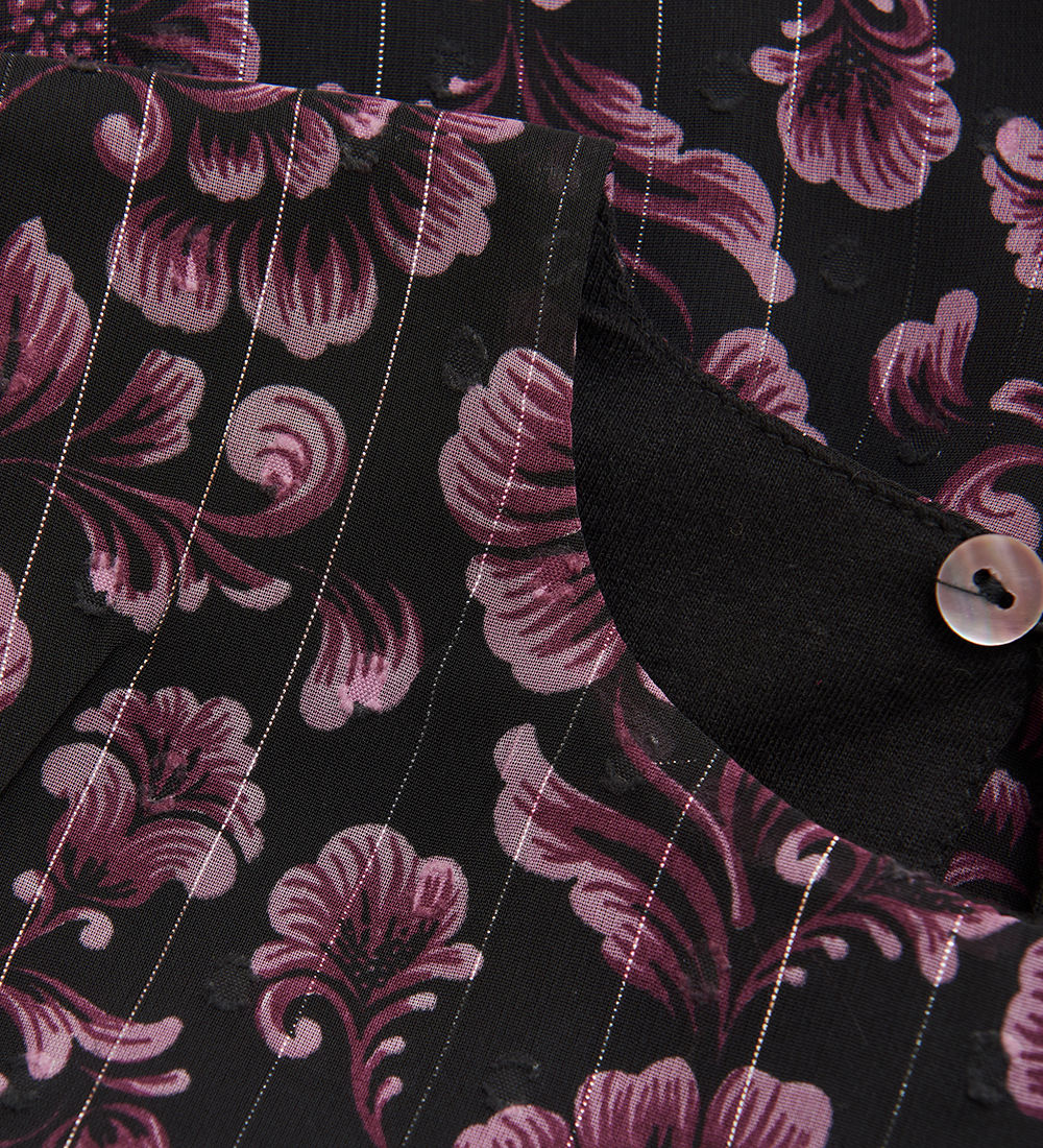 Creamie Kleid - Flower Dot - Black