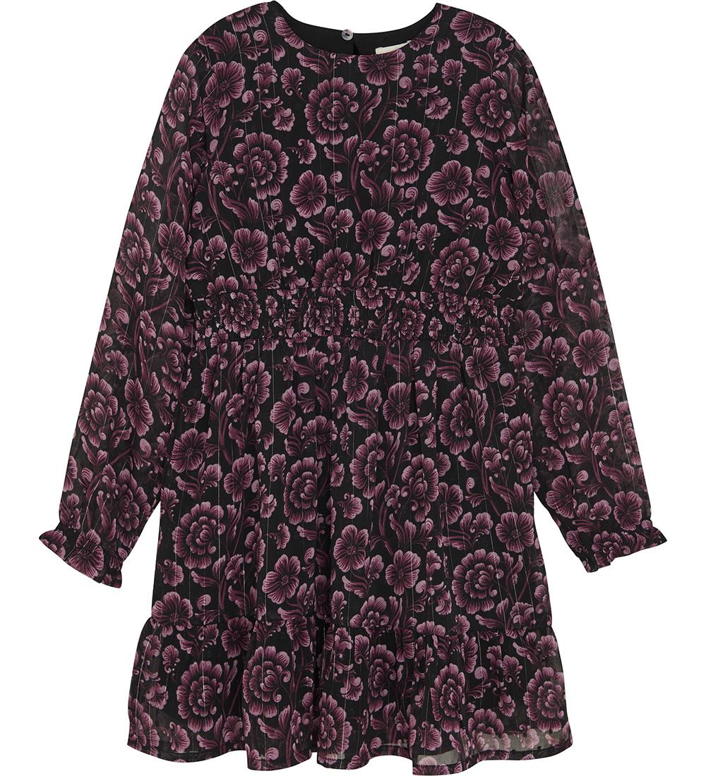 Creamie Kleid - Flower Dot - Black