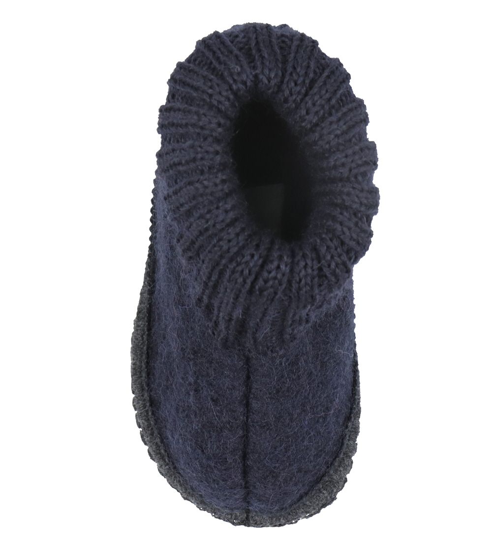 Huttelihut Slippers - Wool - Dark Navy