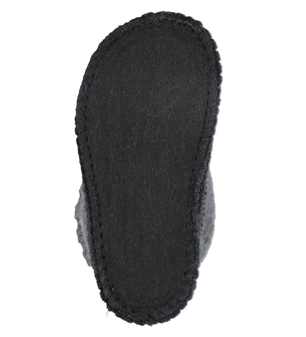 Huttelihut Slippers - Wool - Grey Melange