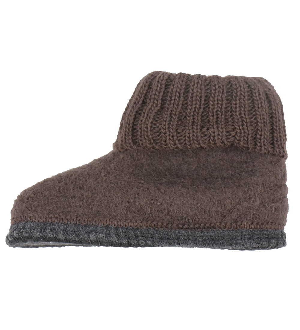 Huttelihut Slippers - Wool - Coffee Bean