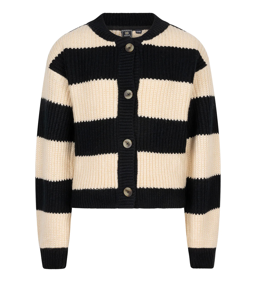 Indian Blue Jeans Cardigan - Knitted - Black/White