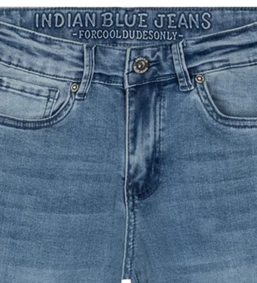 Indian Blue Jeans Jeans - Straight Fit - Used Light Denim