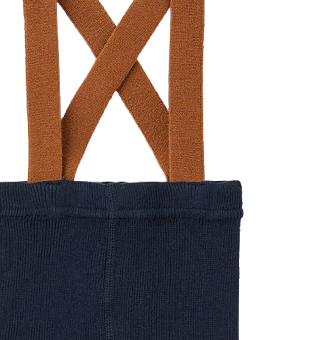 Liewood Leggings w. Suspenders - Cuno - Classic Navy/Golden Cara