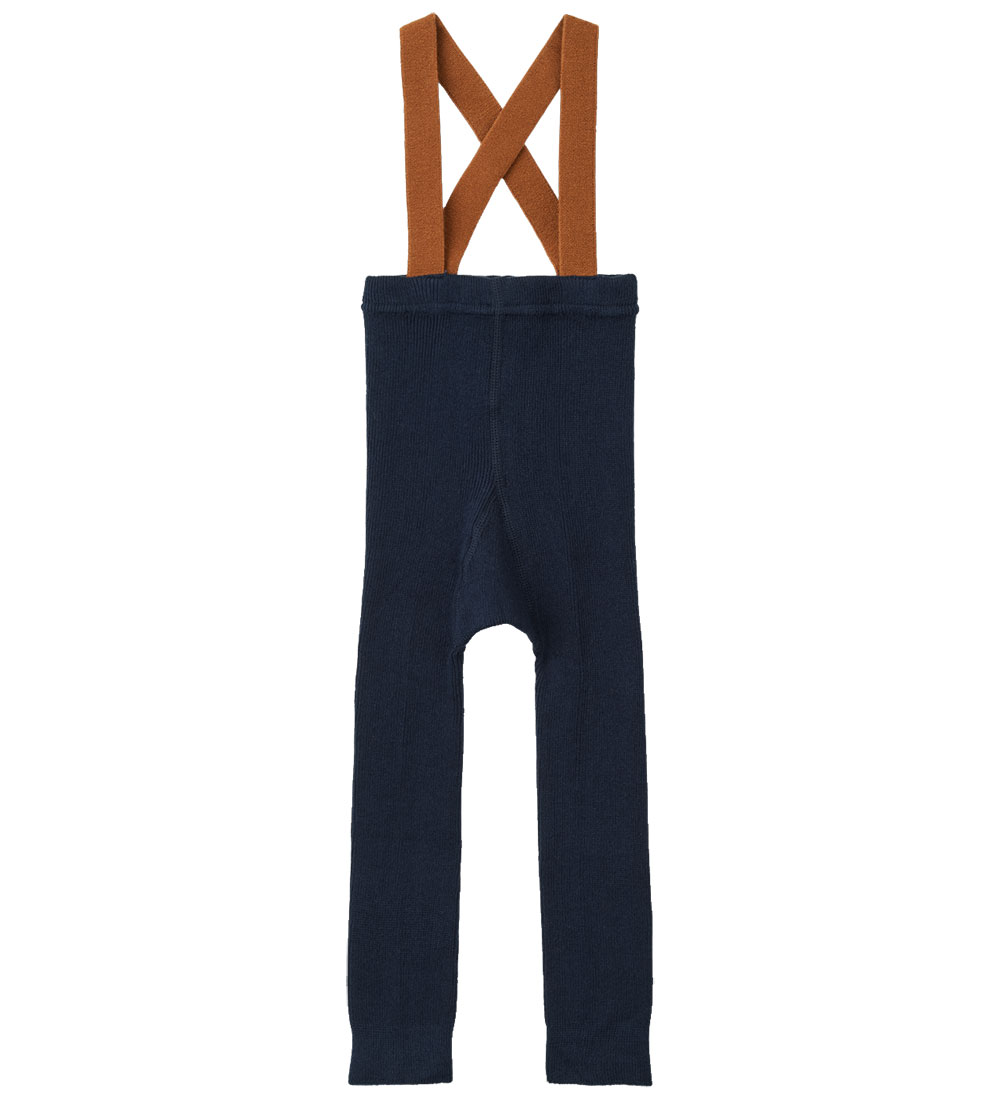 Liewood Leggings w. Suspenders - Cuno - Classic Navy/Golden Cara