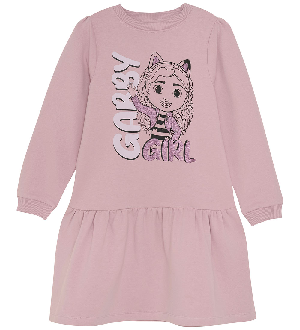 Minymo Sweatkleid - Dawn Pink m. Gabby's Dollhouse