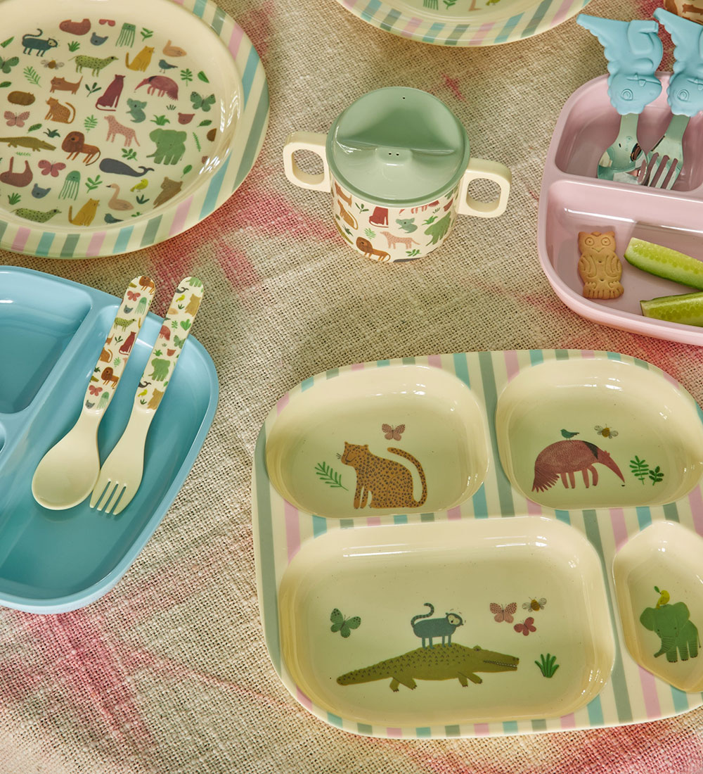 Rice Geschirr-Set - Melamin - 4 st. - Sweet Jungle Print