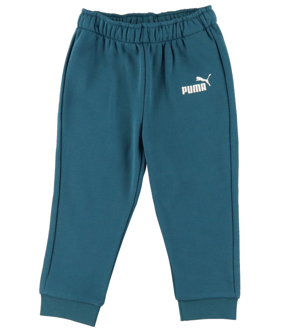 Puma Tracksuit - Minicats ESS Crew Jogger - Cold Green