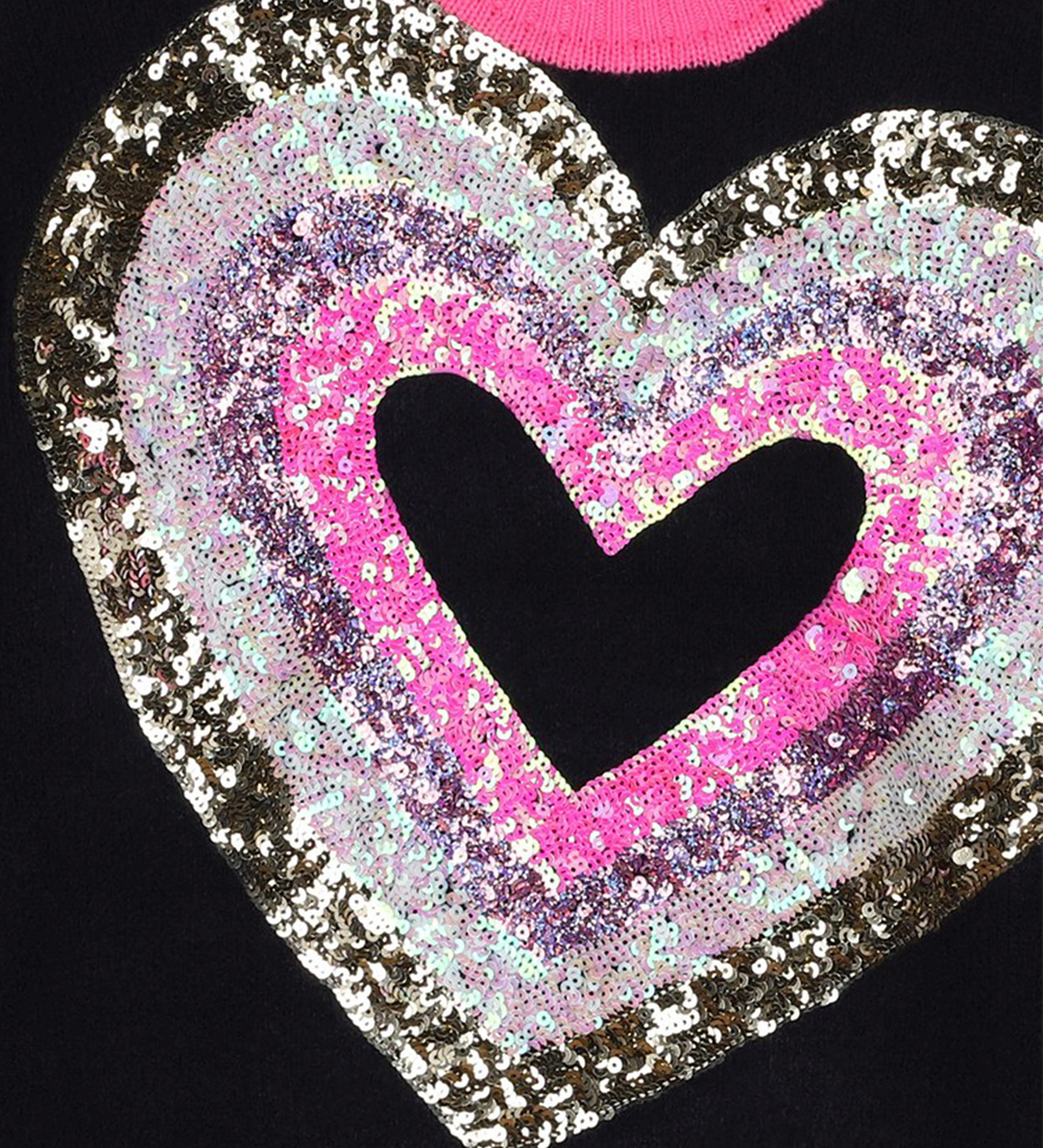 Billieblush Blouse - Knitted - Navy w. Sequins/Hearts