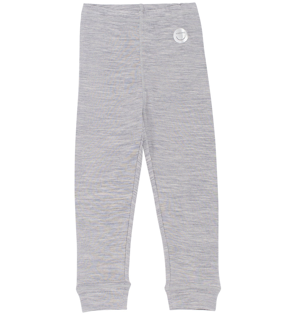 Viking Trousers - Wool/Bamboo - Base Layer - Grey/Light Grey