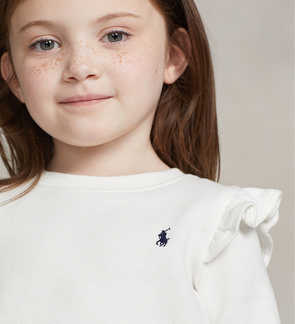 Polo Ralph Lauren Sweatshirt - White w. Ruffles