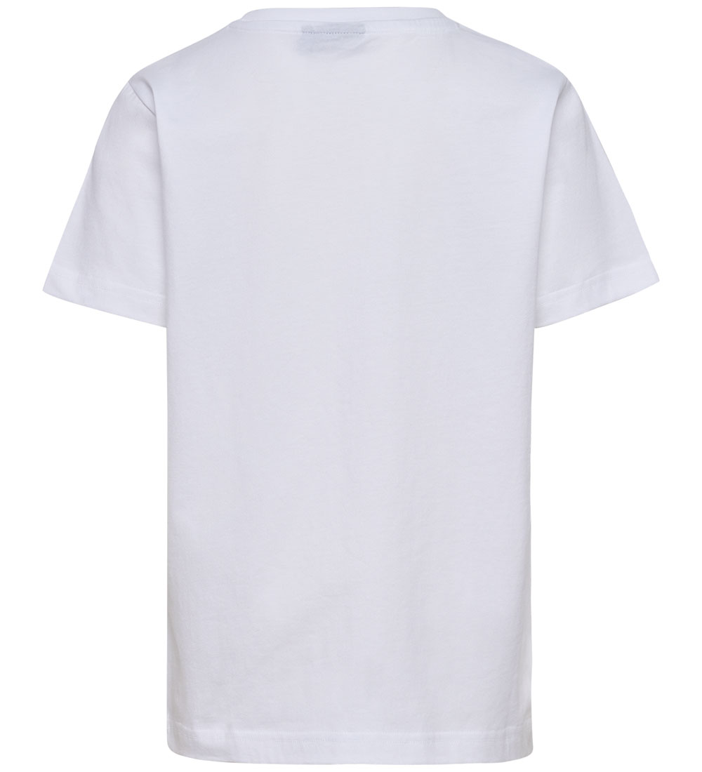 Hummel Stuttermabolur - hmlPrint - Bright White