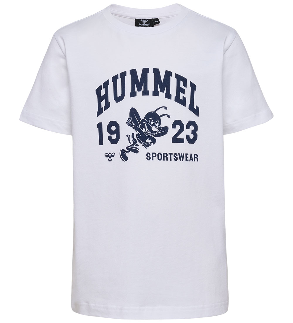 Hummel Stuttermabolur - hmlPrint - Bright White