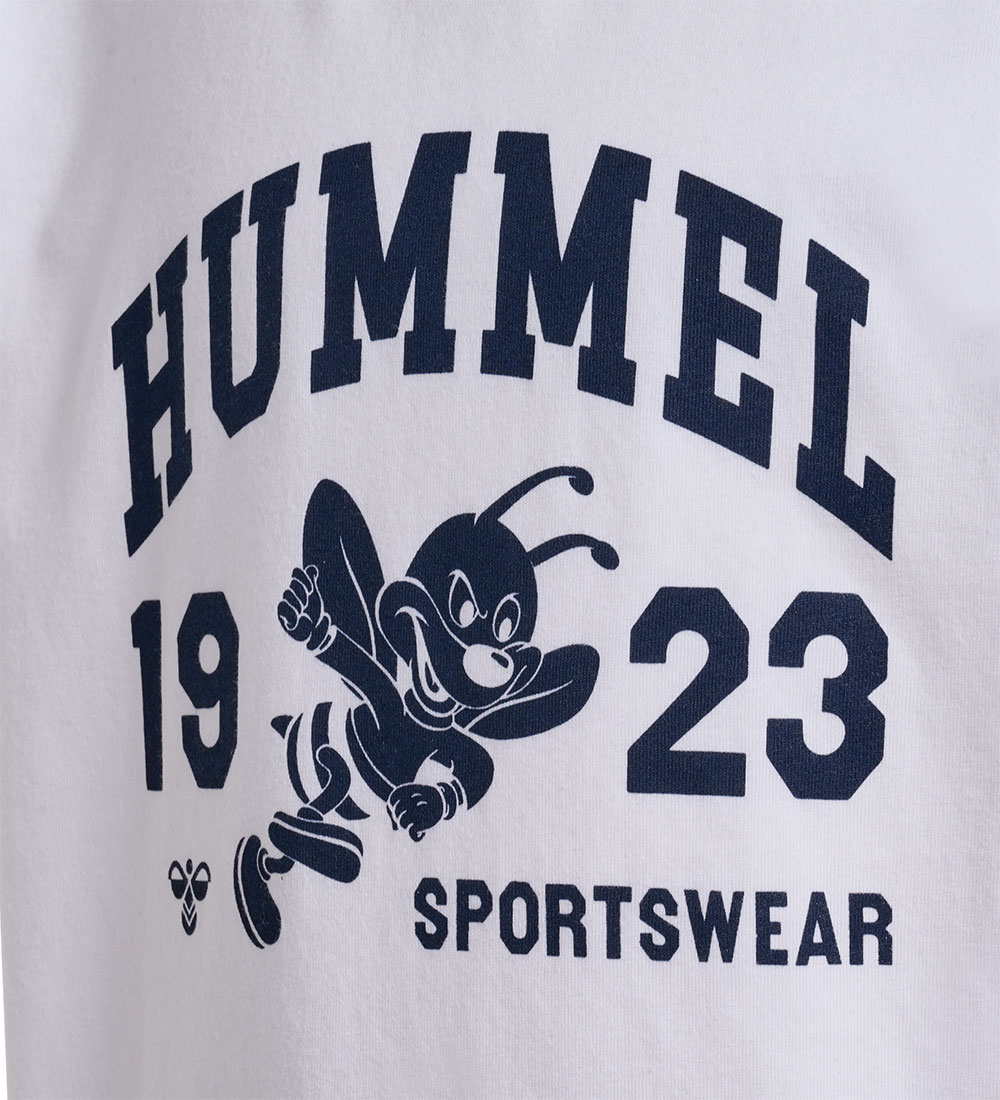 Hummel Stuttermabolur - hmlPrint - Bright White