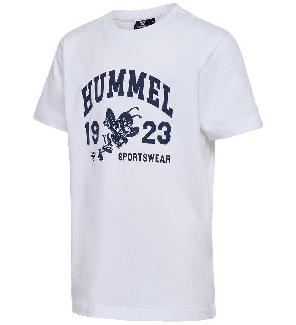 Hummel Stuttermabolur - hmlPrint - Bright White