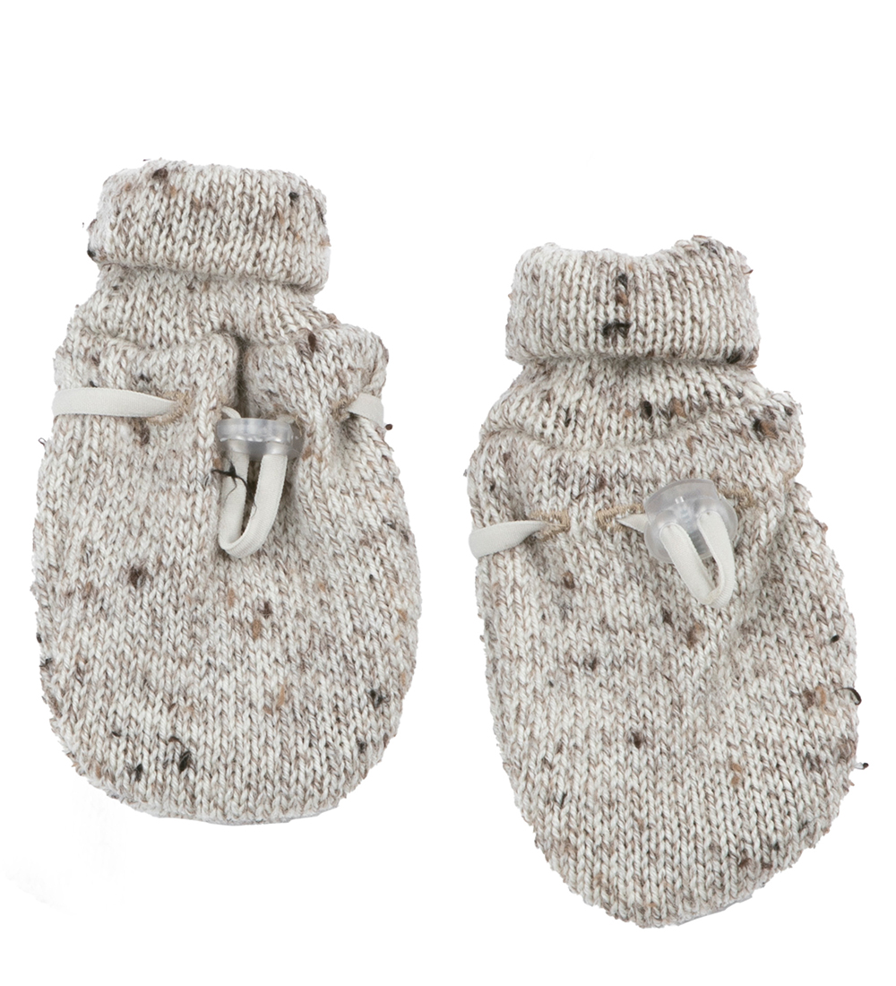 Joha Mittens - Wool - Knitted - Beige
