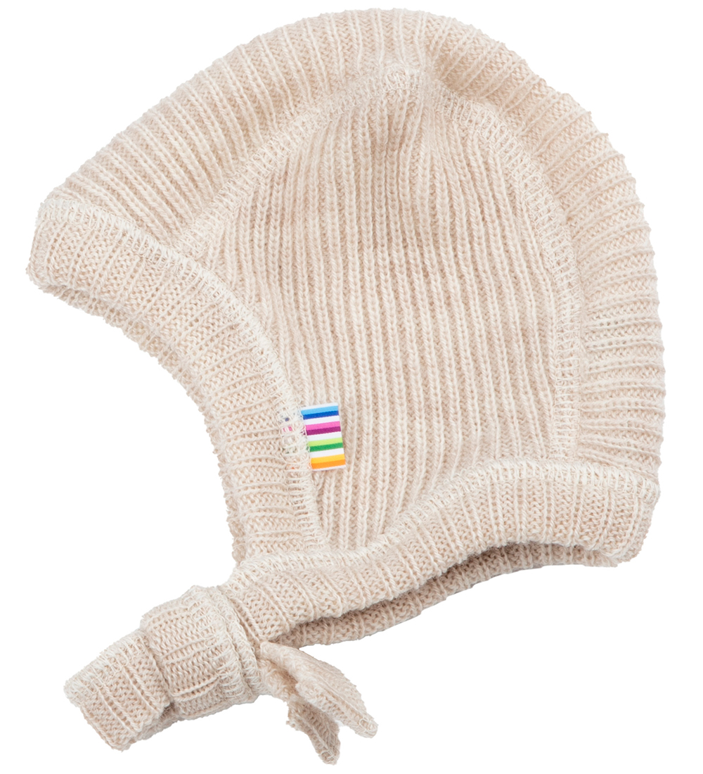 Joha Babyhjälm - Stickad - Ull - Creme