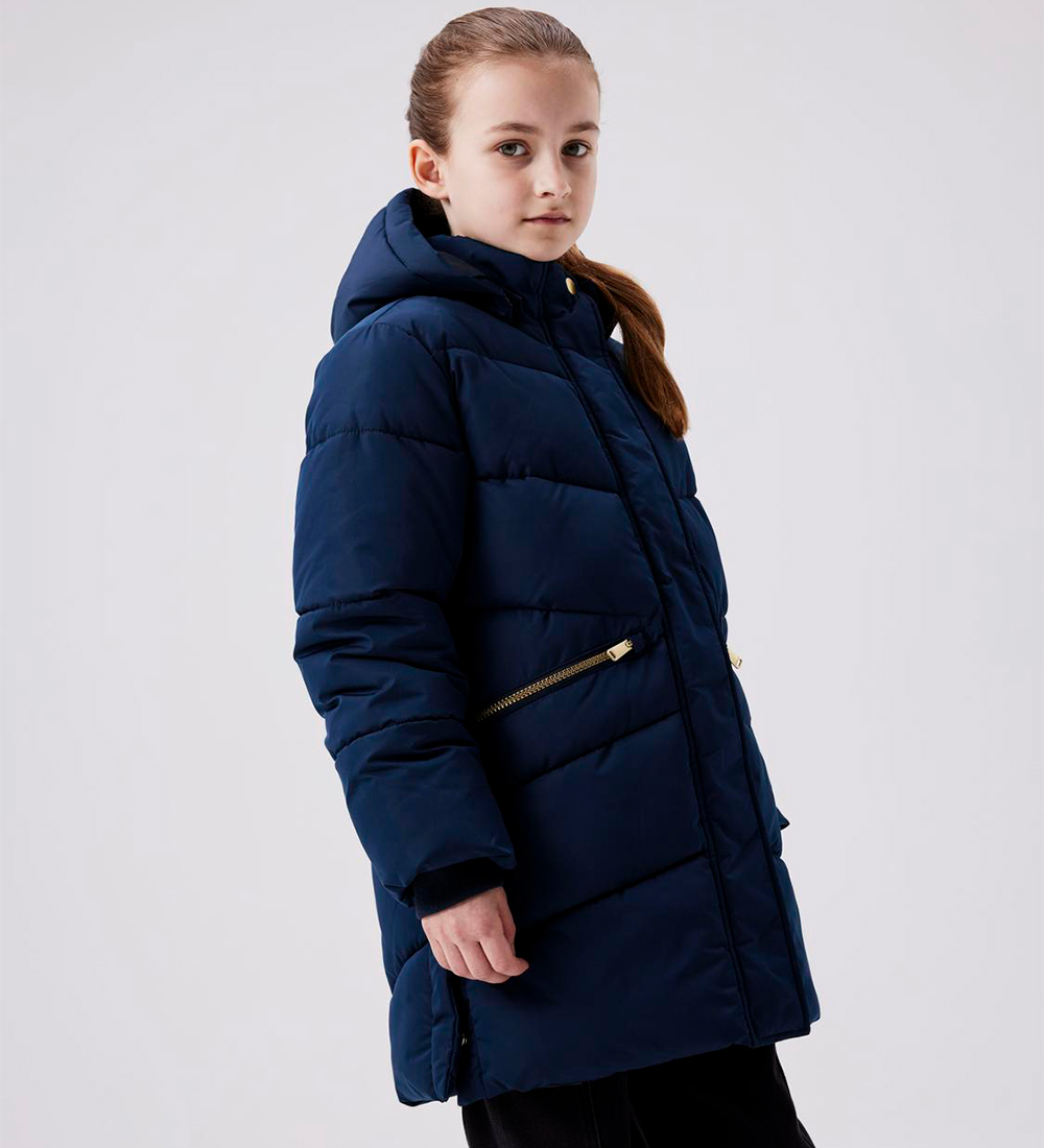 Name It Puffer Jacket - Long - NkfMemo - Dark Sapphire